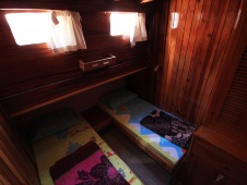 Dubbele cabine op een standaard gulet