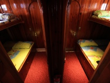 Triple cabines op standaard gulet