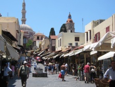 Winkelstraten van Rhodos oude stad